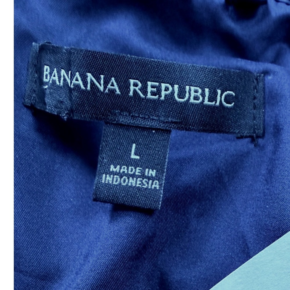 Banana Republic Shirt Jacket Mens L Navy Grey New Buffalo Check Shacket - Picture 6 of 10